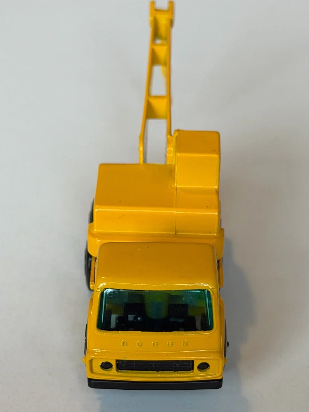 Vintage Matchbox Superfast No 63 Dodge Crane Truck Yellow Lesney England